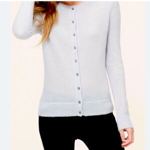 Ann Taylor LOFT ribbed back cardigan sweater. Mohair blend.